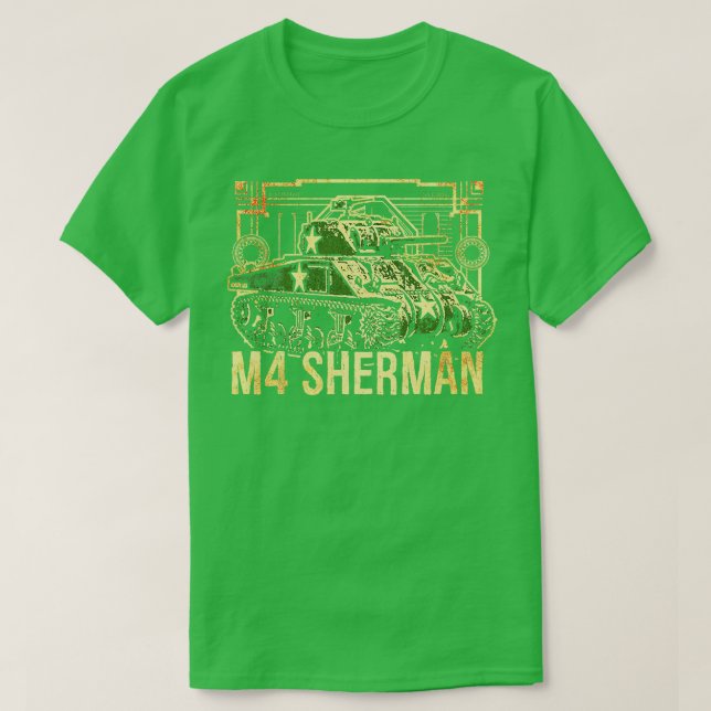 M4 Sherman Tank WorldII 3 T Shirt (Design framsida)