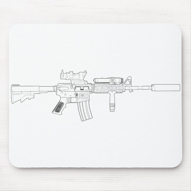 M4 SOPMOD Mousepad Musmatta (Framsidan)