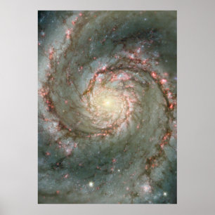 M51 enorm affisch - spiral galax för bubbelpool