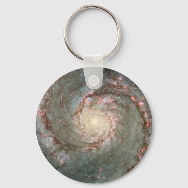 M51 Whirlpool Astronomy Science Keychain Nyckelring (Framsida)