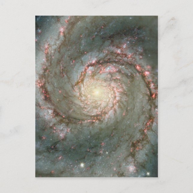M51 Whirlpool Galaxy Postcard Science-gåva Vykort (Framsida)