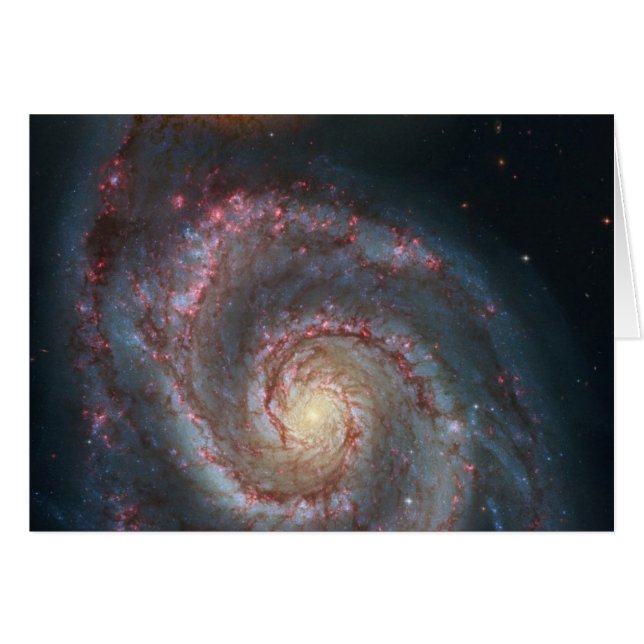 M51 Whirlpool Spiral Galaxy NASA Hälsningskort (Framsidan Horizontal)