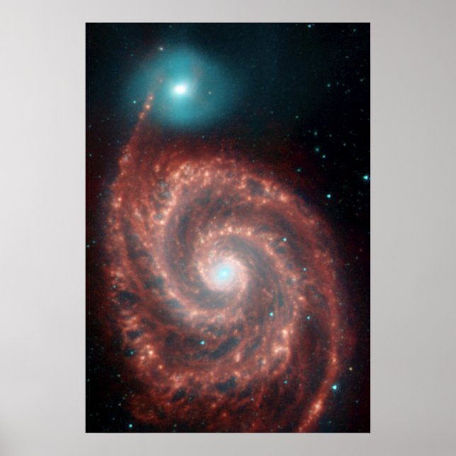 M51 Whirlpool Spiral Galaxy NASA Poster (Framsidan)