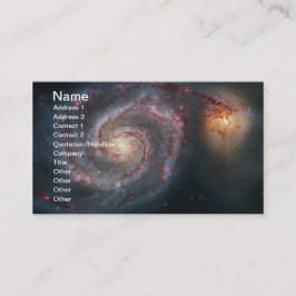 M51 Whirlpool Spiral Galaxy NASA Visitkort