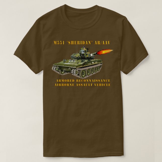 M551 Sheridan Firing ARAAV T Shirt (Design framsida)