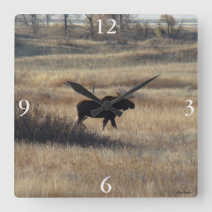 M5 Älg och Sandåsar Fyrkantig Klocka