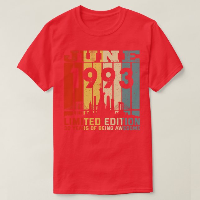 M602 juni 1993 Begränsad utgåva 30 år av att vara  T Shirt (Design framsida)