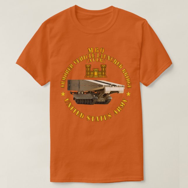 M60 Armored Fordon lanserade brygga AVLB med ENG B T Shirt (Design framsida)