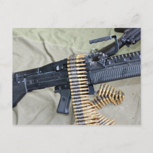 M60 Maskin Gun & A Bälte Vykort