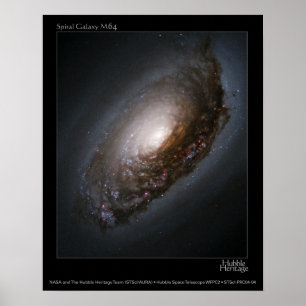 M65 "Black Öga Galaxy" Poster