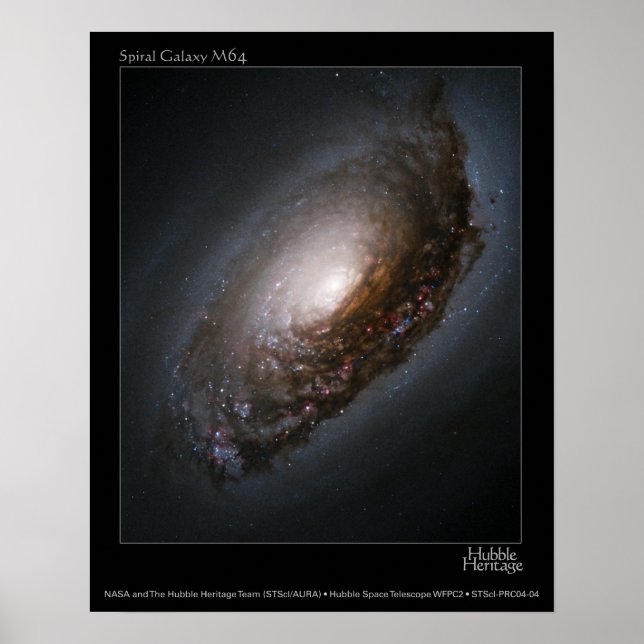 M65 "Black Öga Galaxy" Poster (Framsidan)