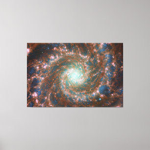 M74 Spiral Galaxy 628 NGC Hubble & JWST Canvastryck