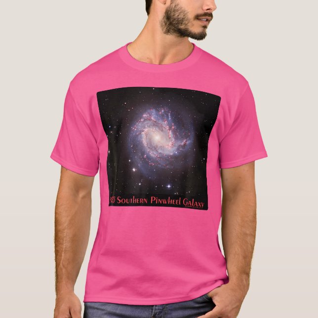 M83 Southern Pinjul Galaxy Messier 83 Space Astr T Shirt (Framsida)