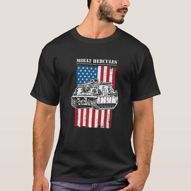 M88a2 Hercules Arv M88 Recovery Fordon T Shirt (Framsida)