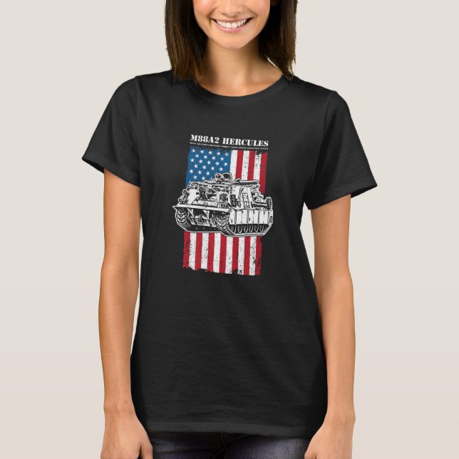 M88a2 Hercules Arv M88 Recovery Fordon T Shirt (Framsida)