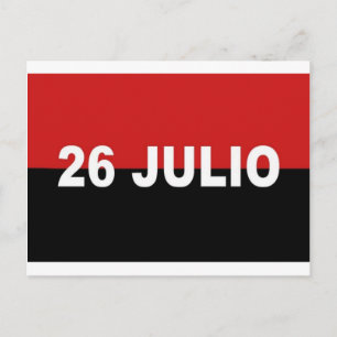 M-26-7 Flagga - Bandera del Movimiento 26 de Julio Vykort