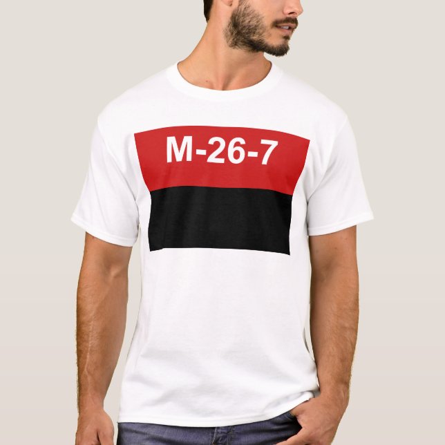 M-26-7 flagga - Bandera del Movimiento 26 de T Shirt (Framsida)