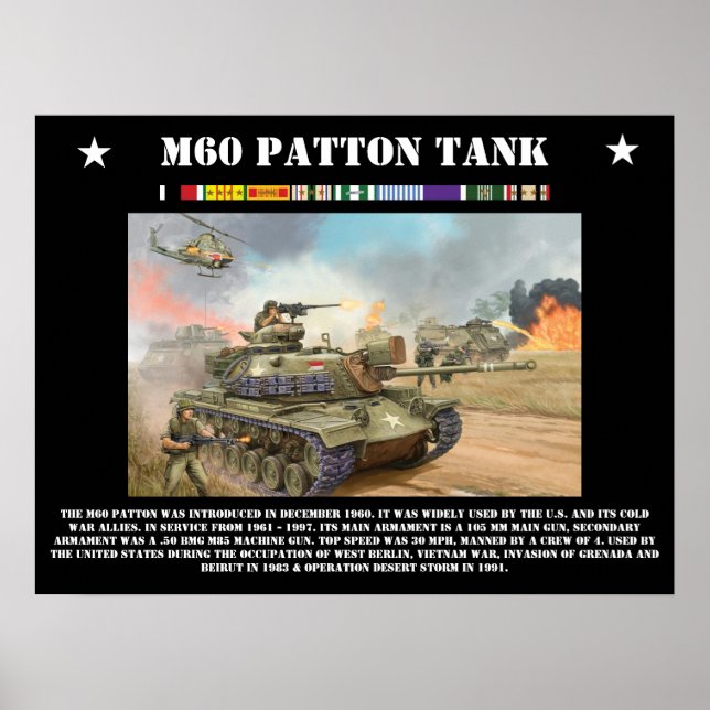 M-60 Patton Tank Poster (Framsidan)