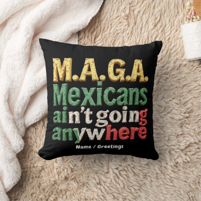 M.A.G.A. Mexikaner åker ingenstans Stolthet Kudde (Filt)