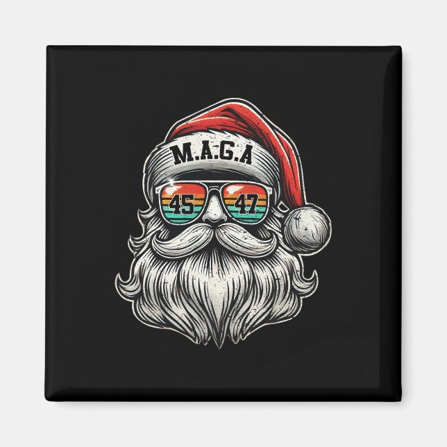 M.a.g.a. Trump Tomte Claus Med Solglasögon Jul  Magnet (Framsidan)