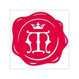 M - Antique Vax Seal Gothic Krona Initial Brev Självfärgande Stämpel