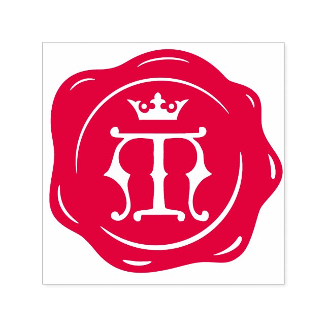 M - Antique Vax Seal Gothic Krona Initial Brev Självfärgande Stämpel (Design)