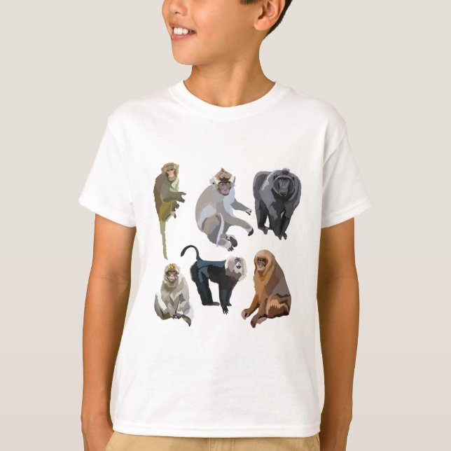 M är för Macaque T Shirt (Framsida)