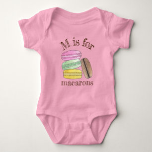 M är för Macarons Fransk Bakery Patisserie Cookies T Shirt