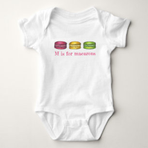 M är för Macarons Fransk Macaron Cookie Pastry Tee Shirt