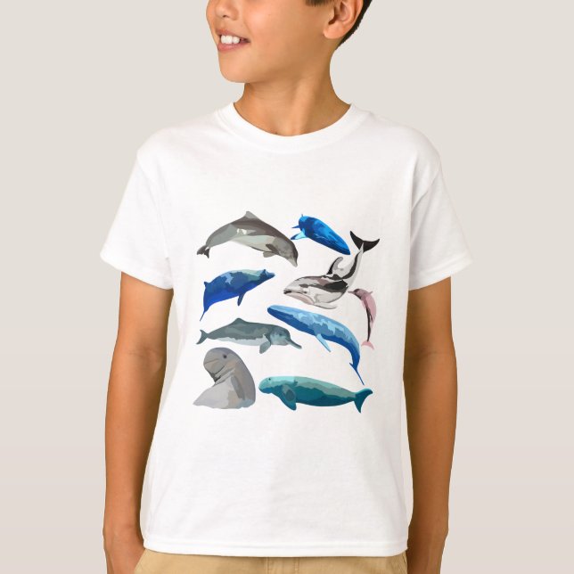 M är för marina däggdjur t shirt (Framsida)
