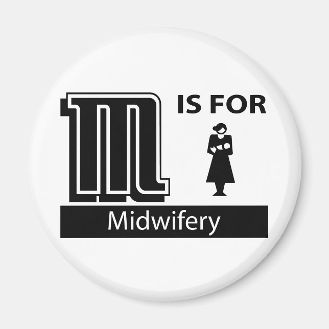 M är för Midwifery Magnet (Framsidan)