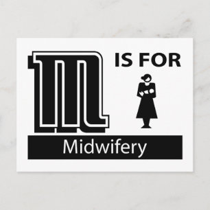 M är för Midwifery Vykort