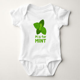M är för MINT Grönt Veggie Alphabet M T Shirt