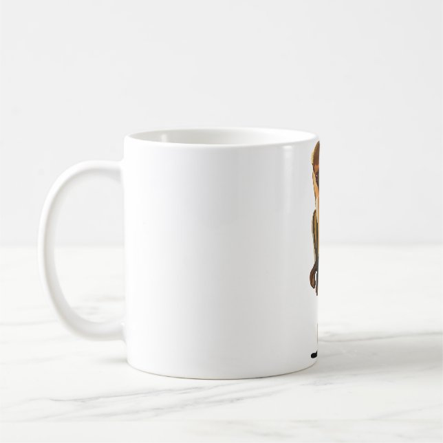M är för Mona Monkey Kaffemugg (Vänster)