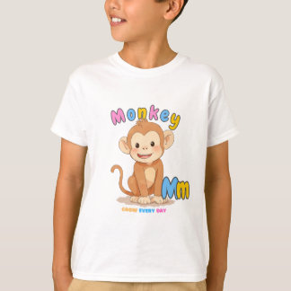 “M är för Monkey” Alphabet-tröja – Väx varje dag T Shirt