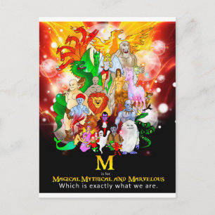 M är för Mythical Post Card Vykort