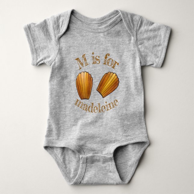 M är till Madeleine Fransk Pastry Pâtisserie Cake T Shirt (Framsida)