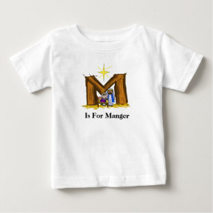 M är till Manger Christian Baby jul T-shirt