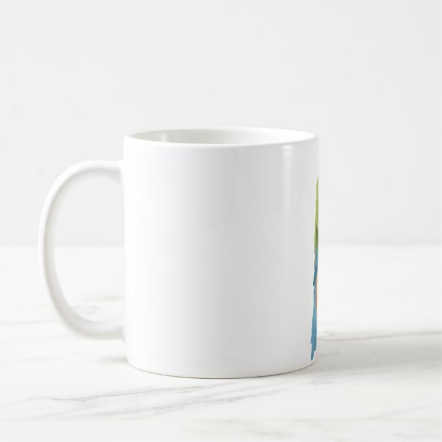 M är till militär Macaw.Militär Macaw Illustratio Kaffemugg (Vänster)
