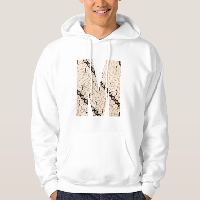 M - Batik Mönster Hoodie (Framsida)