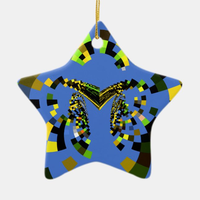 M Blue Julgransprydnad Keramik (Framsidan)