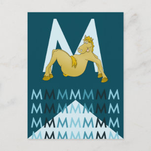 M Brev Mörk blått kort Flexible pony bunting.