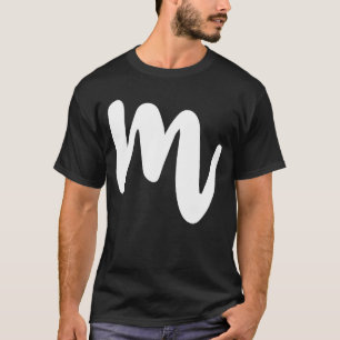 M Capital Brev Coola Initialer ABC T Shirt
