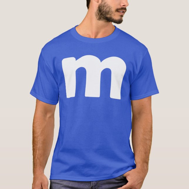 M Chocolate Candy Halloween Team Costume Funny Par T Shirt (Framsida)