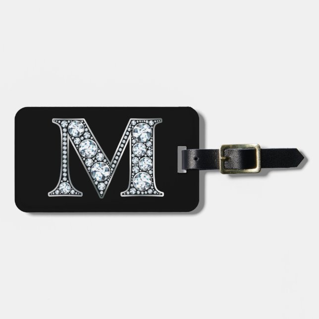 M "Diamond Bling" Bagagelapp (Horisontell Framsida)