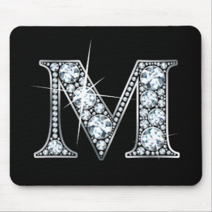 "M" Diamond Bling Mousepad Musmatta