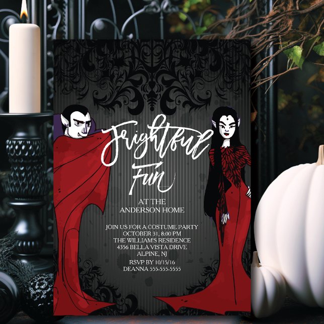 M. Dracula Costume Halloween fest Inbjudningar (Skapare uppladdad)