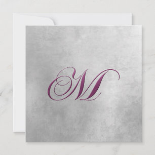 M Elegant Monogram Inbjudan