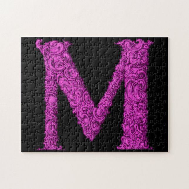 M - Falck Alphabet (Rosa) Pussel (Horisontell)