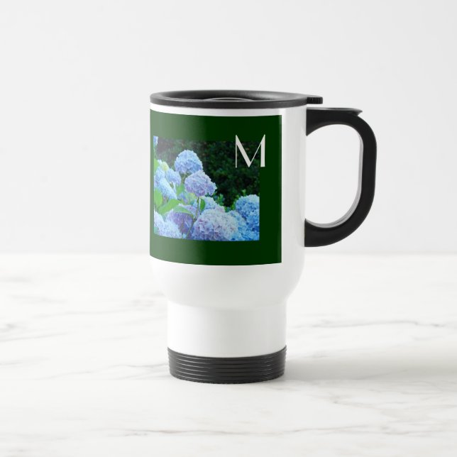 M för mamma reskaffe muggar hortensia blommor (Höger)